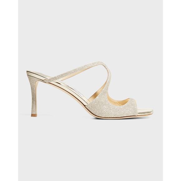 Jimmy Choo Glittering Gold Sandals - Picture 1 of 6